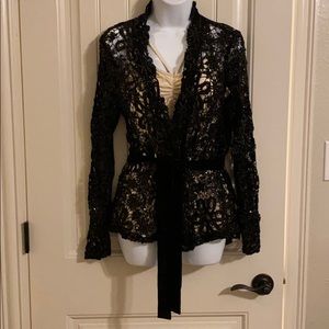 Black knitted blouse